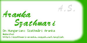 aranka szathmari business card